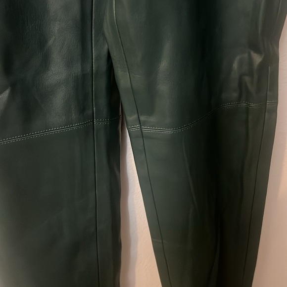 Zara dark green skinny leather pants NWT size Xs Matrix vibres - Picture 3 of 10